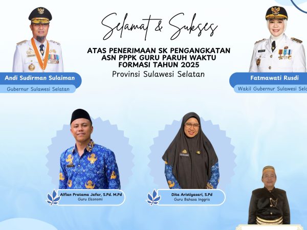 SMAN 3 Bulukumba Sampaikan Ucapan Selamat atas Penerimaan SK Pengangkatan ASN PPPK Guru Paruh Waktu Formasi Tahun 2025