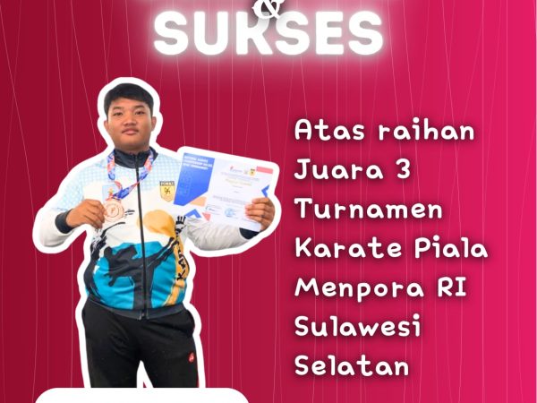 Arya Faith Amirullah Harumkan Nama SMAN 3 Bulukumba di Turnamen Karate Piala Menpora RI Sulawesi Selatan